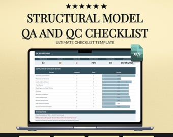 QA QC Checklist for Structural Models | Engineering Model Review and Sign Off Log | Excel Template for Structural Engineers