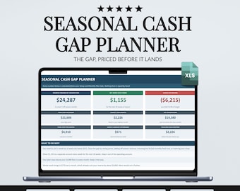 Saisonale Cashflow-Tabelle für Landschaftsgärtner und Handwerker, Winterlücken- und Reserveplaner