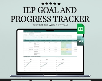 IEP Data Tracker Spreadsheet, Special Education Progress Monitoring and Service Minutes for Google Sheets