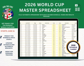 2026 World Cup Match Tracker Spreadsheet: Auto Bracket, Time Zone Selector (Excel/Google Sheets)
