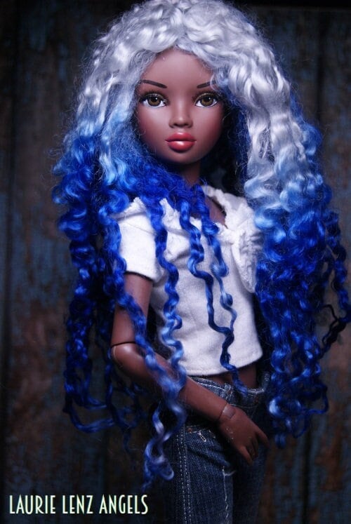 Barbie MuÃ±ecas Blythe MuÃ±ecas Blythe Pelo Rizado Royal Blue Wig
