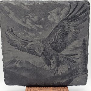 Posavasos de pizarra con diseño personalizado (juego de 4)