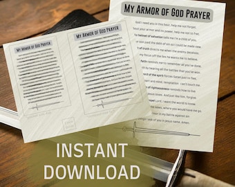 Armor of God Prayer Poem: Ephesians Chapter 6 (Printable PDF)