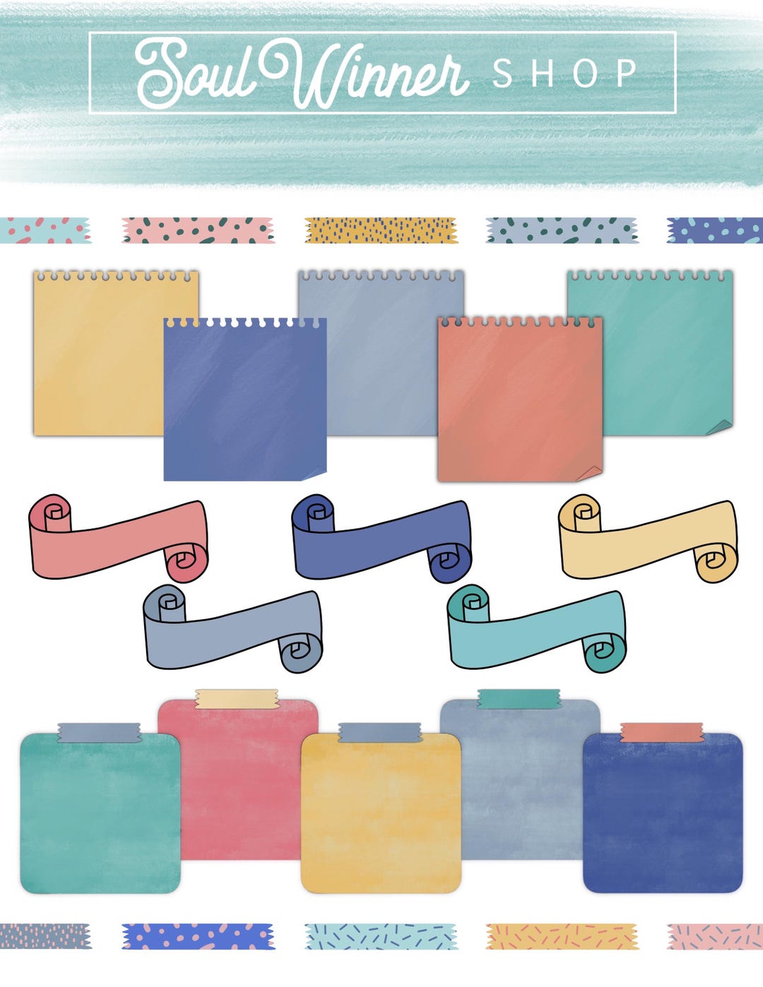 Digital Post-it Note Stickers for Goodnotes | Planner Sticky Notes ...