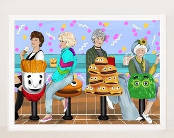A Golden 90’s Fast Food Lunch Limited Edition Print