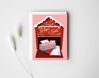 Tarjeta navideña de cartas a Papá Noel