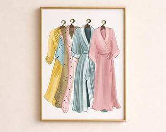 Miami Friends Robes Art Print