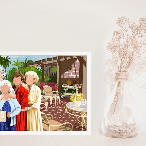 Golden Girls Out On The Lanai Art Print