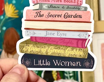 Pegatina de libros clásicos: Jane Austen, El jardín secreto