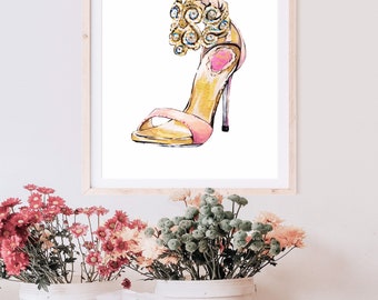 Print of High Heel Fashion Illustration - Etsy