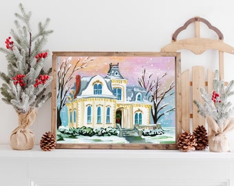 Atlanta Design Firm House In Winter Limited Edition 5x7 Print