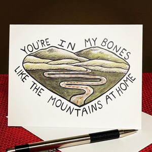 Estás en My Bones Tarjeta de San Valentín de los Apalaches en cualquier momento