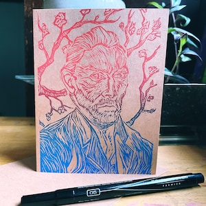 Hand Printed Vincent Van Gogh Note Card Greeting Card