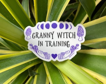 Granny Witch in Training Sticker