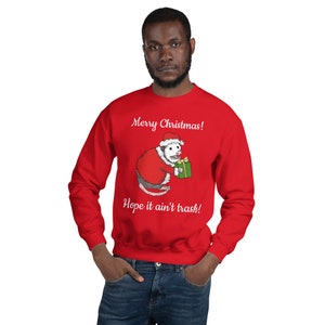Feliz Navidad Possum Espero que no sea basura Sudadera unisex