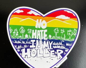 No Hate in My Holler Heart Car Refrigerator Magnet