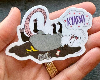 Funny Possum 'Kyarn' Sticker - Appalachia Slang Art
