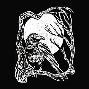 Hand Printed Limited Edition Crow and Moon Print