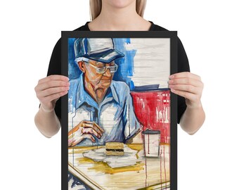 Papaw Breakfast Framed Giclee Print