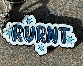 Rurnt Appalachian Southern Slang Glitter Hard Enamel Keychain