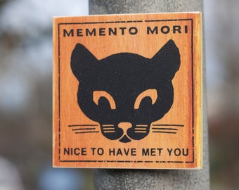 Memento Mori Screenprinted Magnet 3"