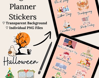 Urlaub Sticker: 25 PNG Sticker (Digitaler Download)