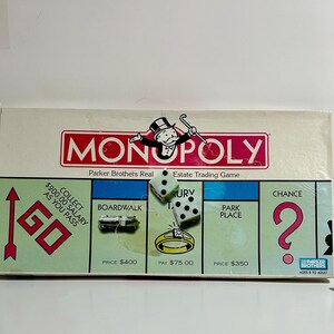 Monopoly Parker Brothers 1996 Board Game No.0009 Original Complete Pieces Cards