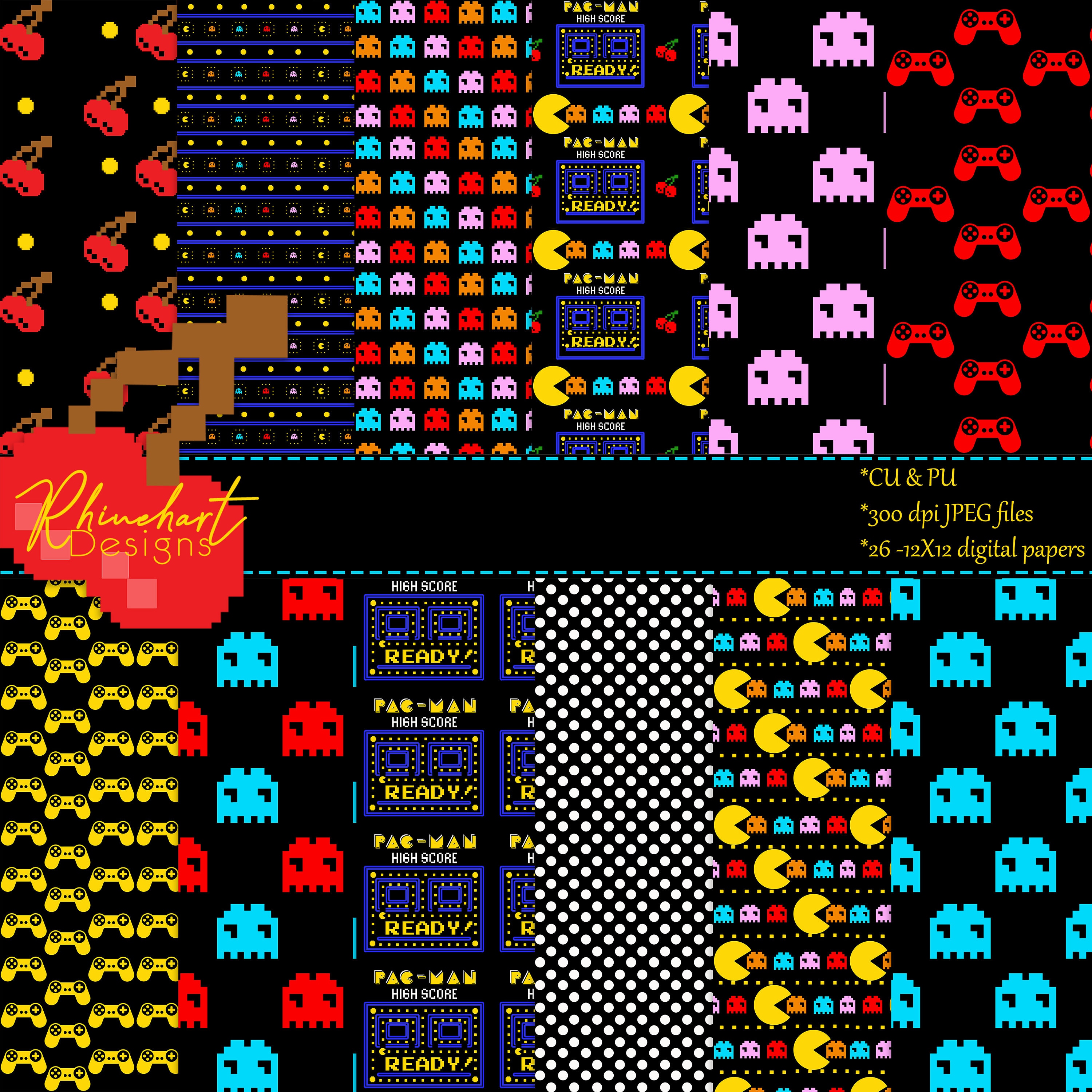 26 Video Game Arcade inspired Digital Papers Scrapbooking Etsy