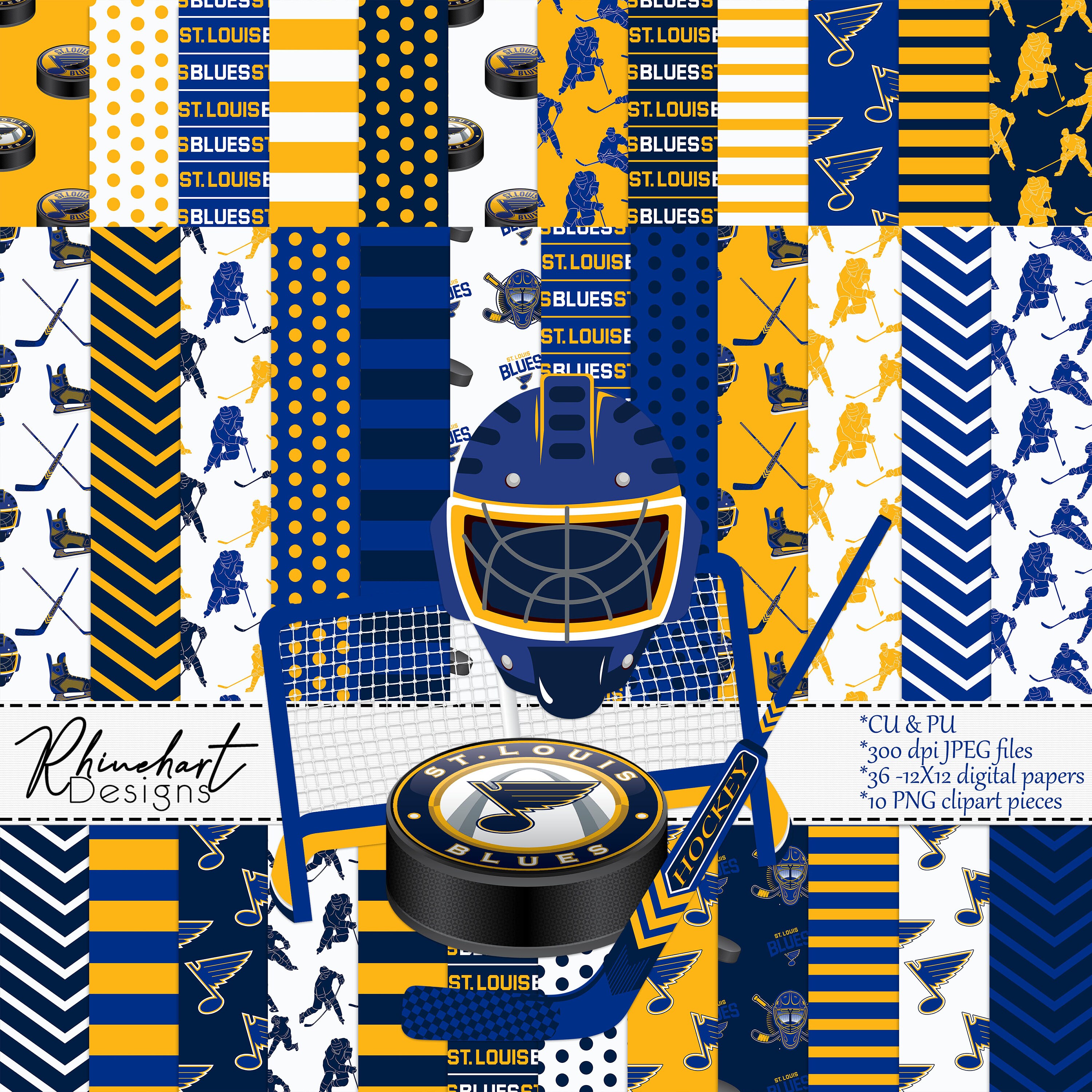 36 Blue Yellow and Navy Hockey Team Inspired Sports Digital Etsy