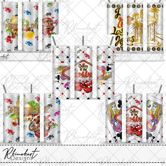 Queen of the Casino Rather Be at Casino Tumbler Bundle 4 | Etsy Australia