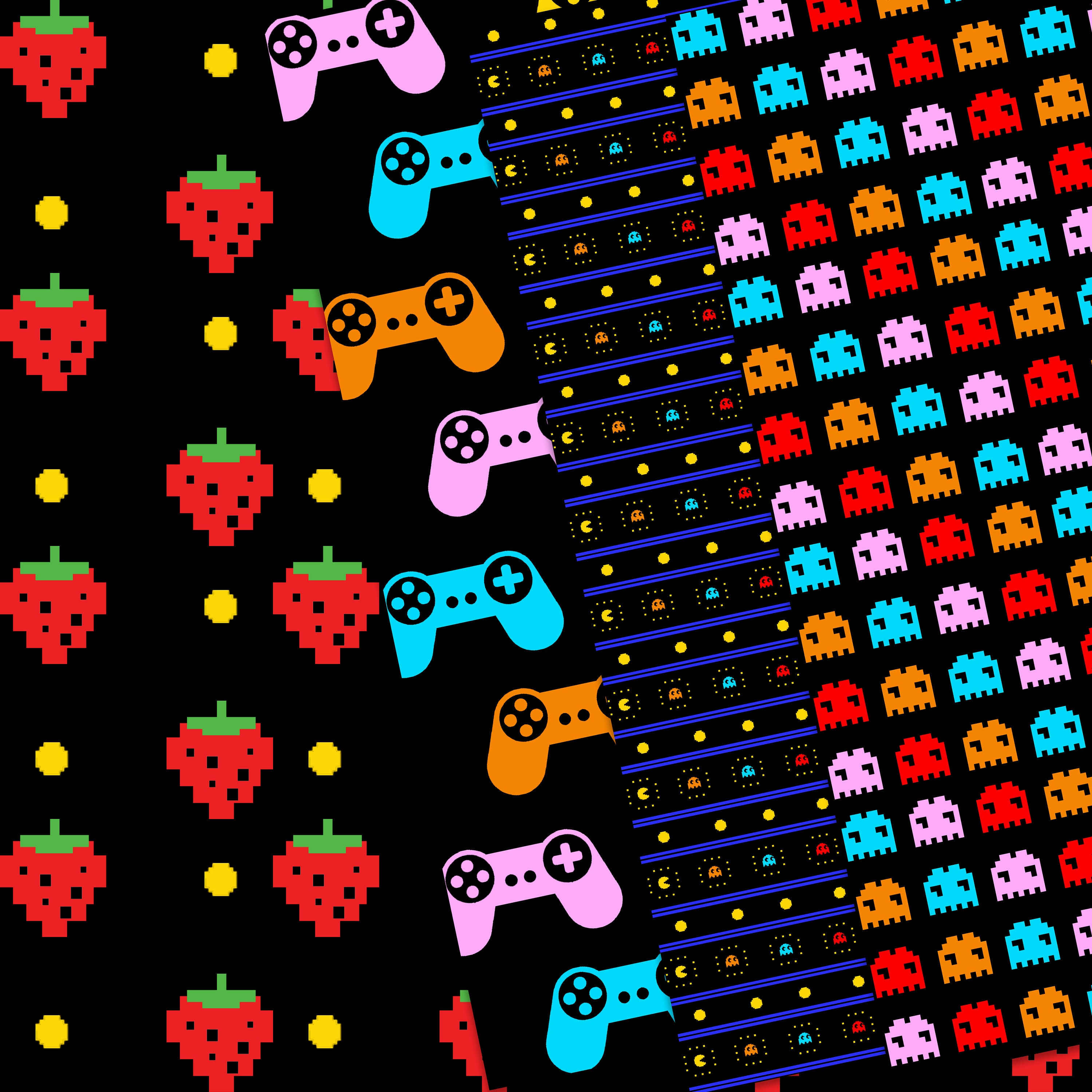 26 Video Game Arcade inspired Digital Papers Scrapbooking Etsy