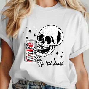 Til Death Diet Coke Sweatshirt, Skull Graphic Tee, Diet coca cola shirts