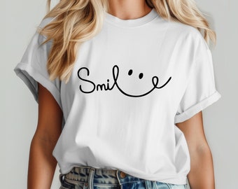 Positive Smile Face T-Shirt: Inspirational Graphic Tee