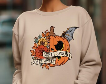 Sorta Sweet Sorta Spooky Halloween Pumpkin Shirt