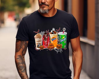 Halloween Soda Horror T-Shirt: Dr. Pepper, Coke, Fanta, Sprite