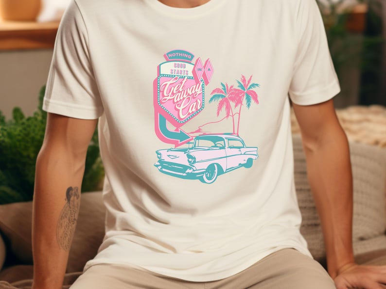 Getaway Car Shirt, Retro Motel Aesthetic Tshirt, Groovy Beach Tee