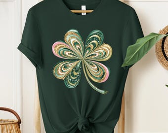 Shamrock Sweatshirt, Womens Shenanigans Sweater, Cute St Patricks Day Sweatshirt, retro Lucky Sweatshirt, Irish Shirt, Four Leaf Clover