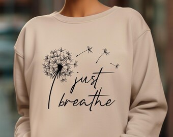 Camiseta "Just Breathe Dandelion": Camiseta de yoga para la salud mental