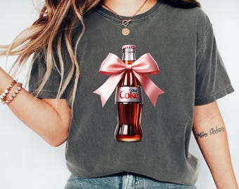 Diet Coke Pink Bow T-Shirt: Trendy Coke Fan Tee