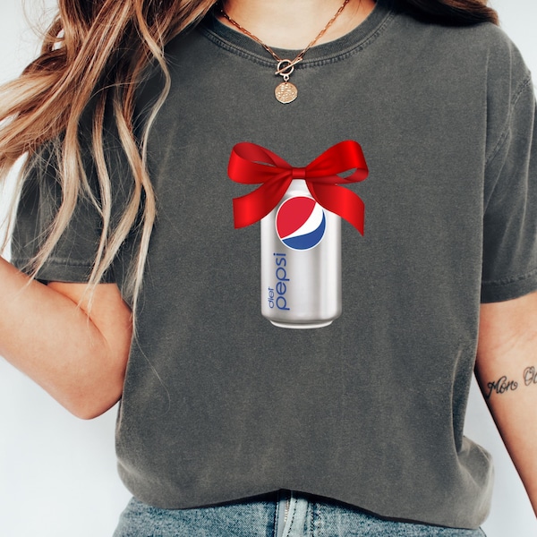 Diet Pepsi Shirt: Soda Can Bow Crewneck - Gift for Pepsi Lovers