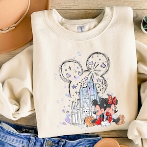 Retro Disneyworld Mickey Minnie Valentine Shirt, Where Dreams Come True, Disneyland Valentine Couple Shirt, Honeymoon Shirt, Magic Kingdom