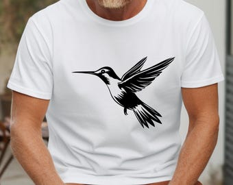 Hummingbird T-Shirt: Animal Lover Tee, Spring Bird Design