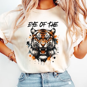 Eye of the Tiger Mascot Shirt, Tiger Shirt, Football Tshirt, Football Mom Tshirt, Cute Game Day Tshirt, Mascot Tshirt, Tiger Sweatshirt