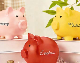 Personalized Large piggy bank, piggy bank for girls, piggy banks, Custom Piggy Bank, Gifts for Kids, Birthday Gifts, Baby Shower Gift