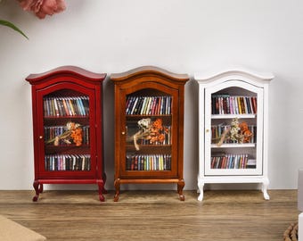 Libreria tascabile vintage per l'ansia, mini libreria personalizzabile, regalo personalizzato per la salute mentale, regalo per gli amanti dei libri, regalo per i lettori