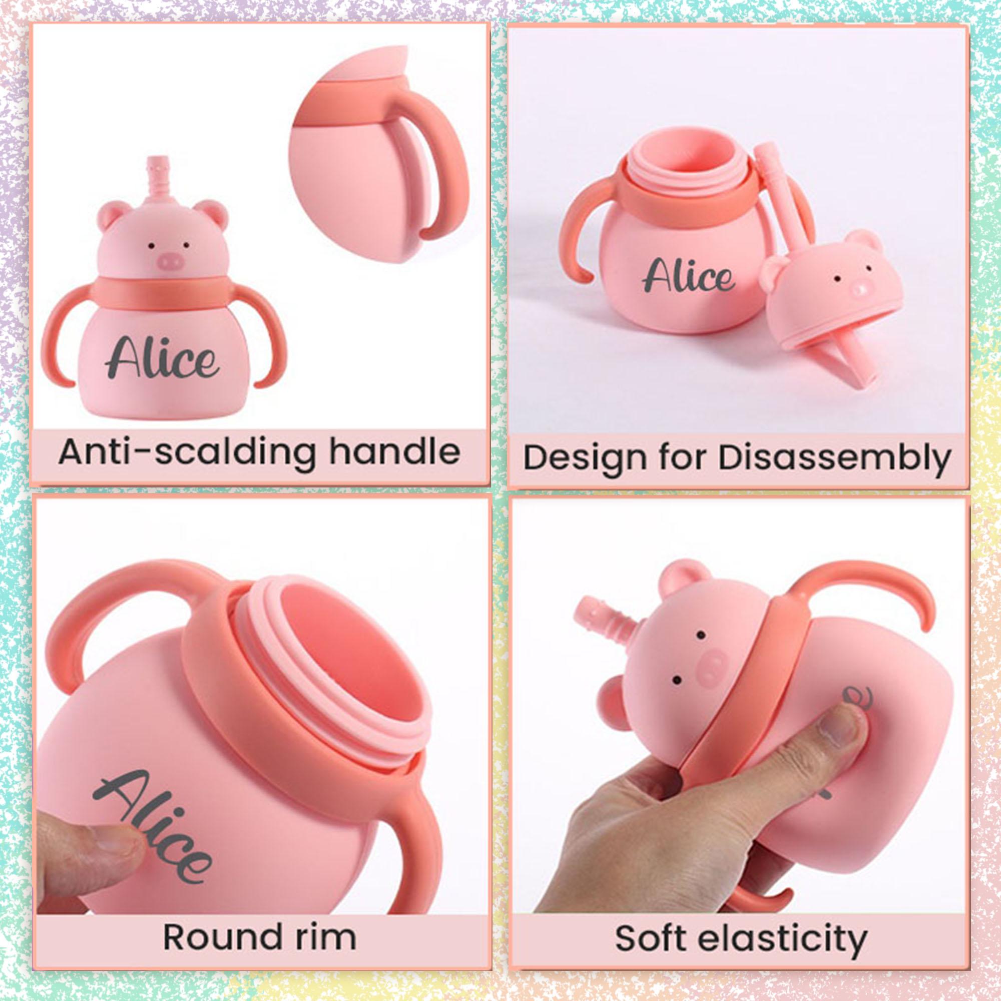 Ensemble d'assiettes en silicone pour bébés - YWEI - 3 pièces Rose Pink - Ventouse anti