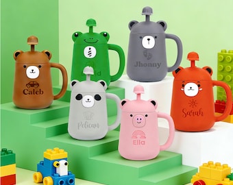 Personalized Engraved Name Silicone Cup for Babies/ Leak-Proof Tumbler/ Custom Toddler Gift/ Birthday& Baby Shower/ Ideal for First Birthday