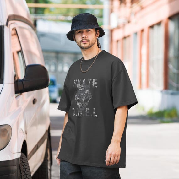 Dwel Camo Logo Oversized Faded T shirt Baggy Shirt Gift for Him Baggy Cloths Camo Shirt Etsy