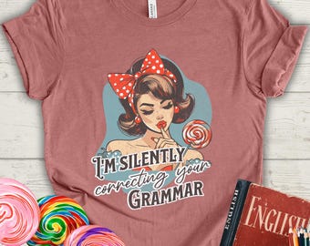 middelbare school, middelbare school, grammatica, shirt leraar Engels, shirt grappig grammatica, shirt met interpunctie, shirt ELA-leraar kleding, shirt schrijven