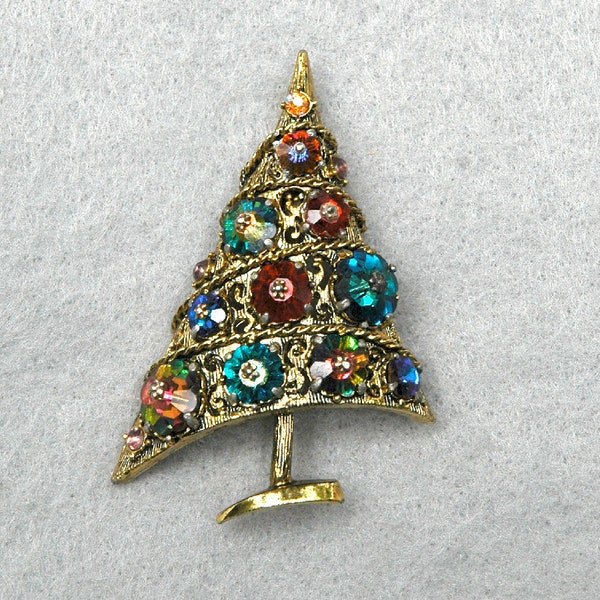 Weiss Vintage Christmas Tree Brooch